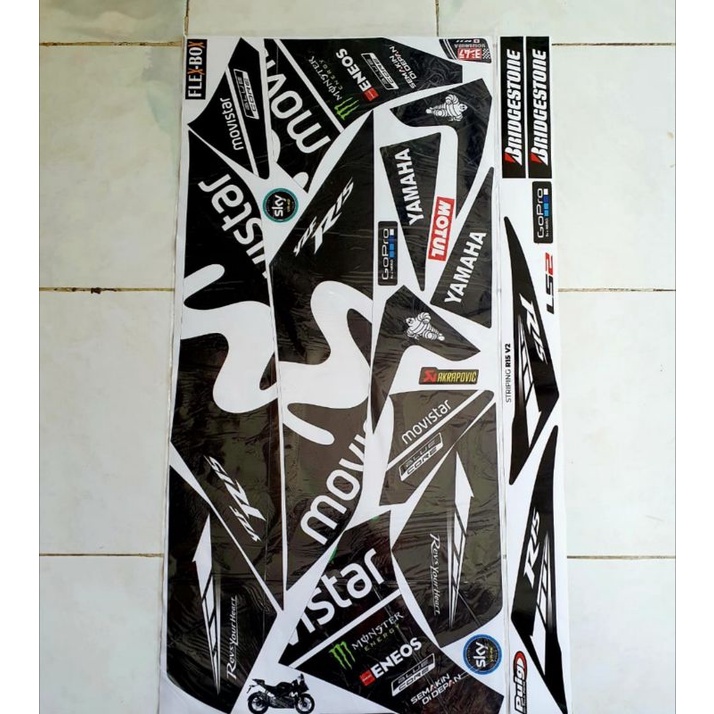 (BISA COD) Striping Stiker Decal R15 Movistar lis stiker Variasi Yamaha R15 V1 V2 Movistar smifull s