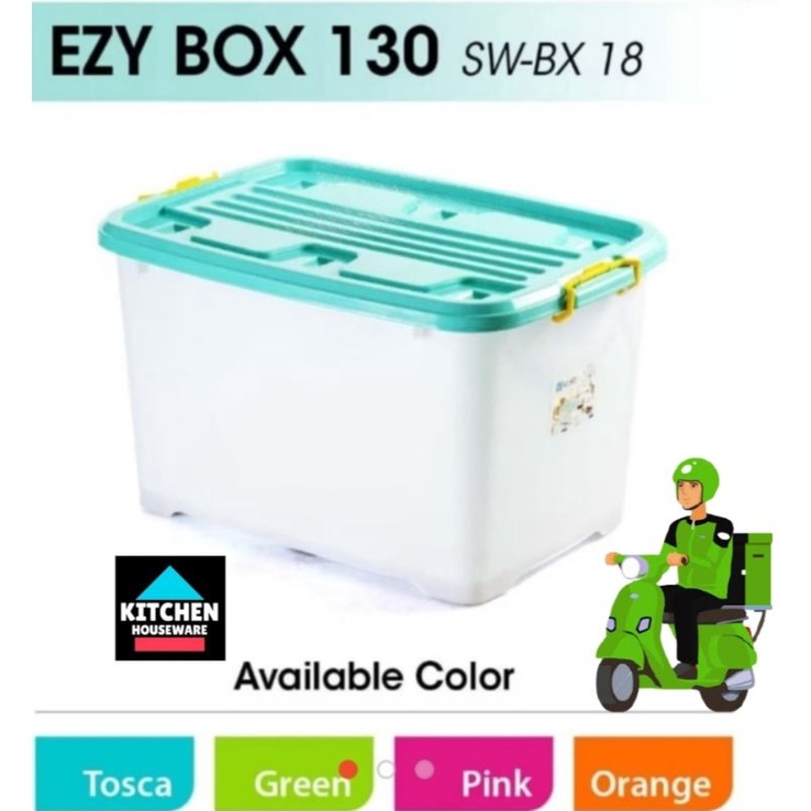 Container Box Besar Ezy Tempat Penyimpanan  45Ltr, 52Ltr, 75Ltr, 82Ltr, 95Ltr, 130Ltr