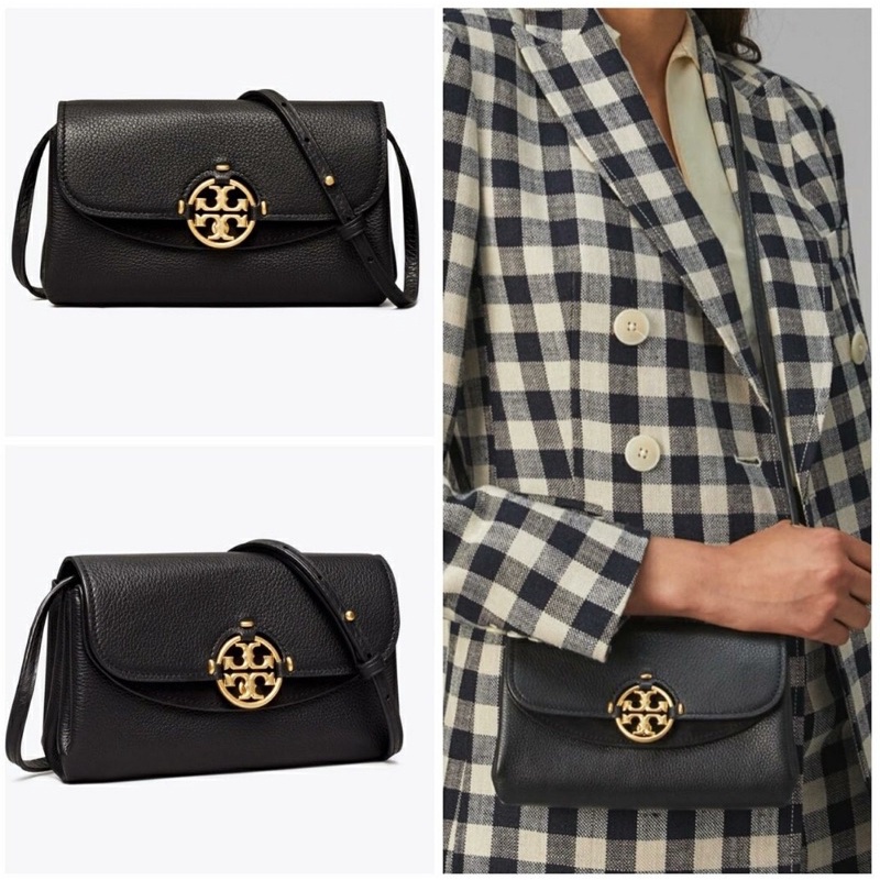 Tory Burch Miller Crossbody Wallet In Black