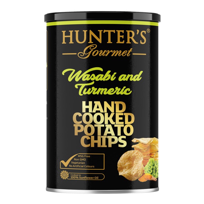 

HUNTER'S HUNTERS GOURMET WASABI & TURMERIC POTATO CHIPS 150 GR