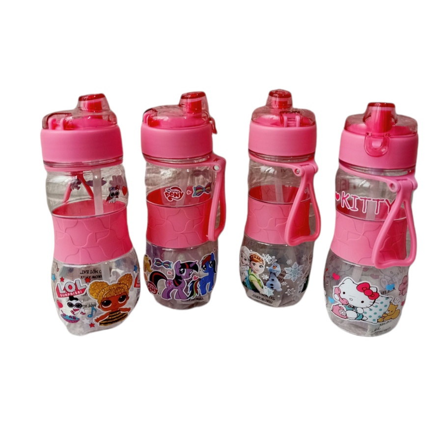 BOTOL MINUM ANAK PEREMPUAN Sedotan KARAKTER UNIK CEWEK (X3688) 400 ML  LUCU MURAH