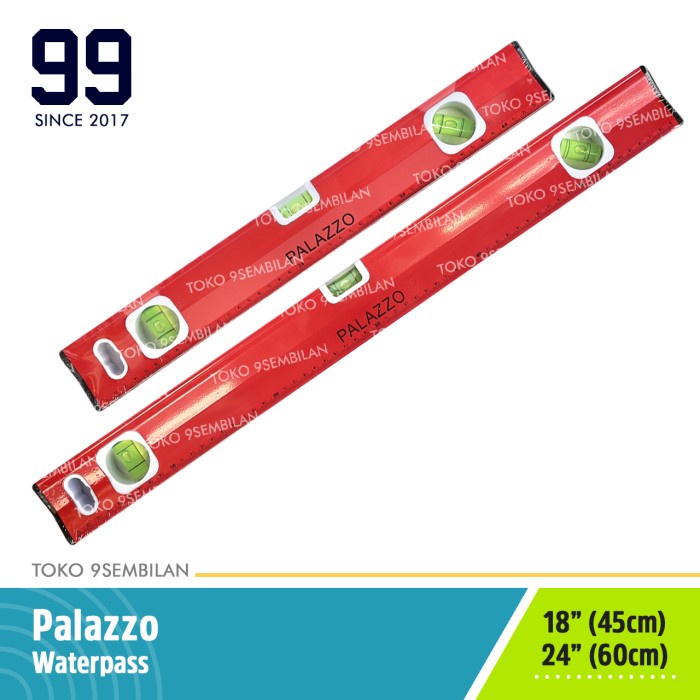 

Premium Palazzo Waterpass Magnet 18 Inch 45 cm Merah - Spirit Level Manual Limited