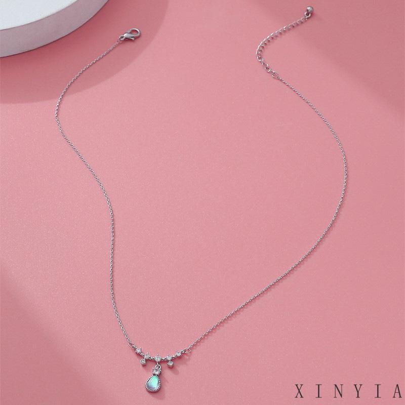 Kalung Desain Water Drop Moonstone Niche Untuk Wanita