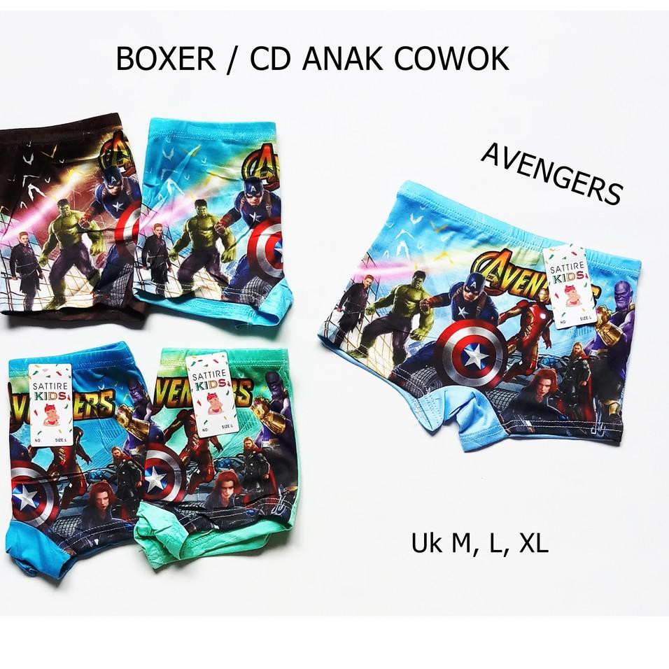 12 Pcs SATTIRE KIDS Grosir Boxer / CD Anak Cowok