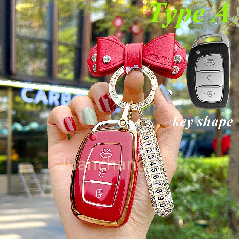 Casing Kunci Mobil Bahan TPU Untuk Hyundai Tucson Sonata Fe Creta ix25 ix35 ix45 i10 i20 i30 i40