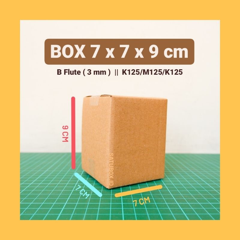 

kardus karton box polos uk. 7x7x9 cm, single wall tebal 3mm