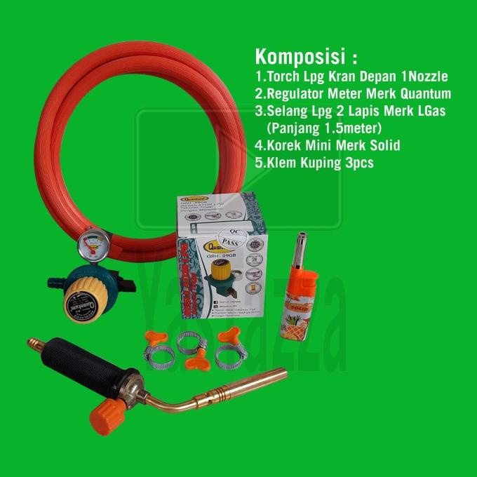 Paket torch lpg / torch lpg 1set /paket alat las ringan / blow torch - 1NZL Kran Depan --Termurah--