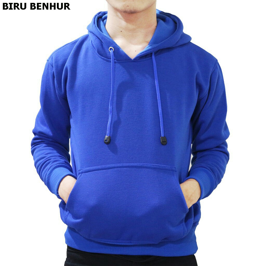 JAKET JUMPER POLOS HOODIE BIRU BENHUR