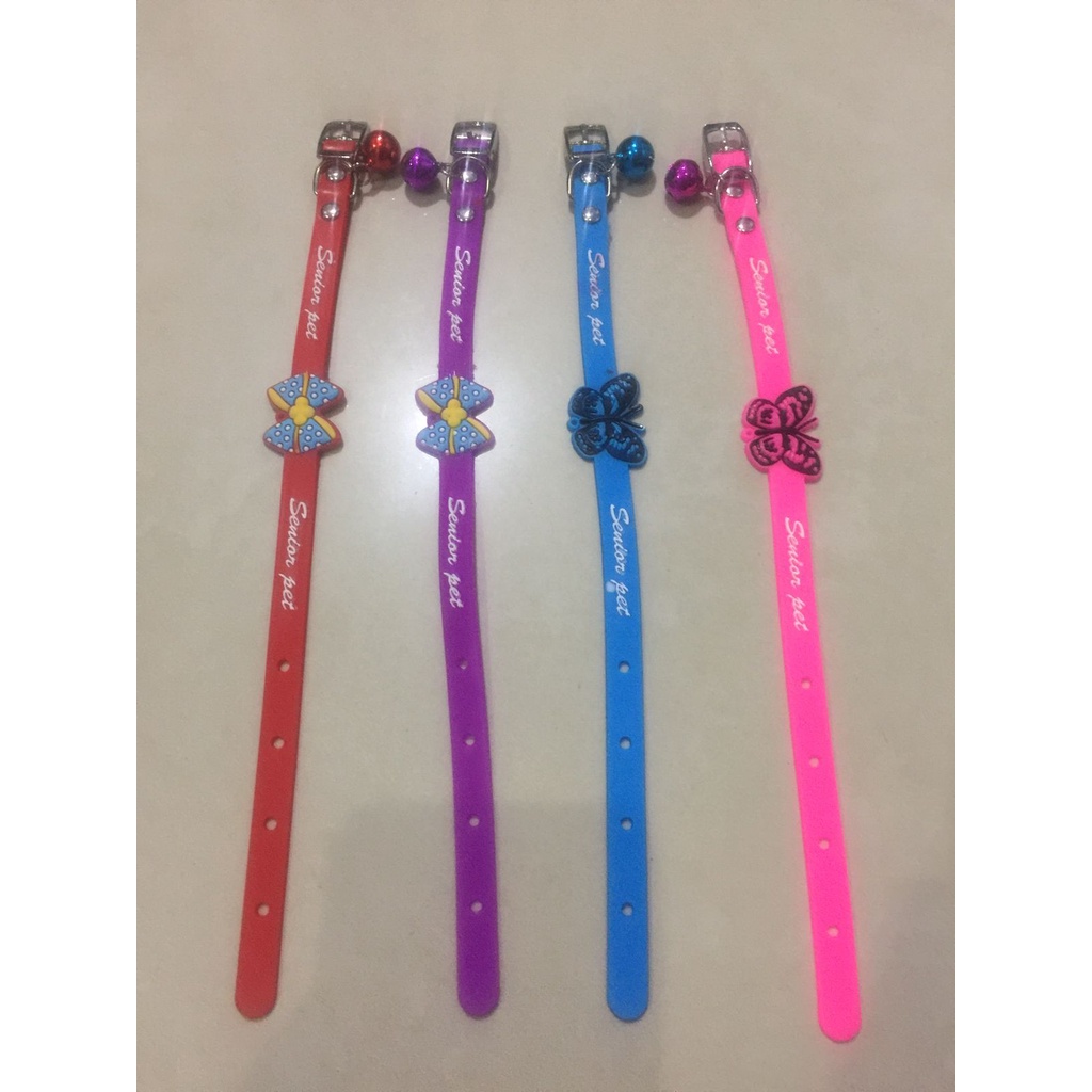 CA2062 Tali Leher n Kerincingan Kalung Bahan Karet kucing anjing 29cm