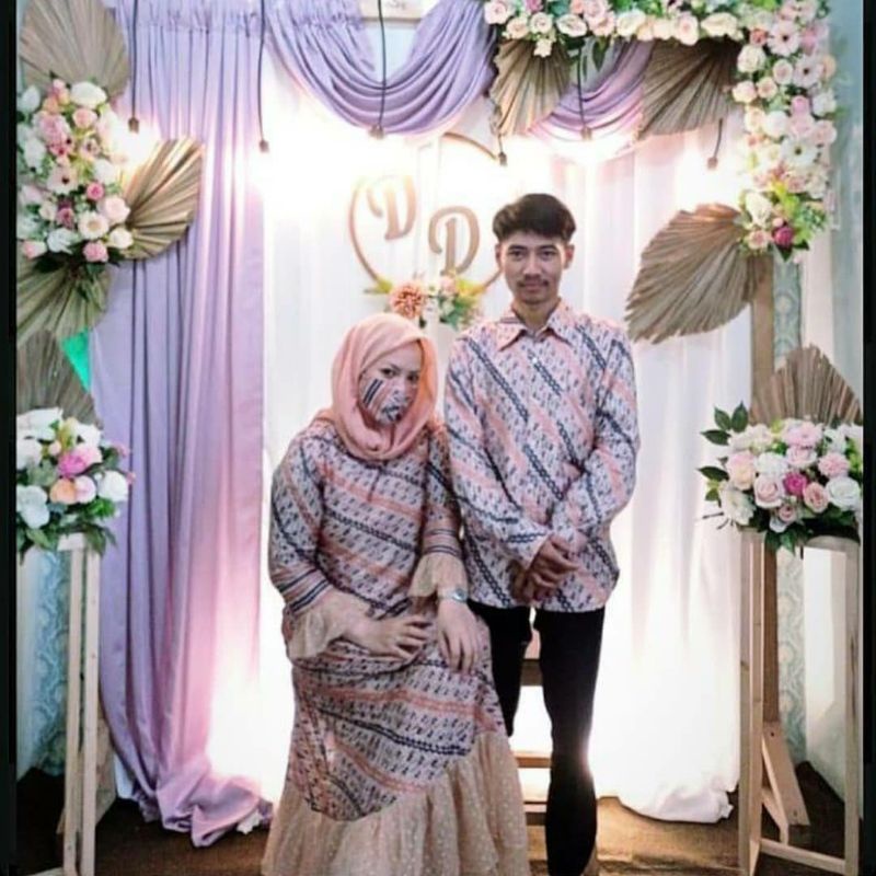 Harga Pabrik Set Couple Batik Gies Viscose Sutra Kombinasi Tile WA6X7zbcjaEXxnG