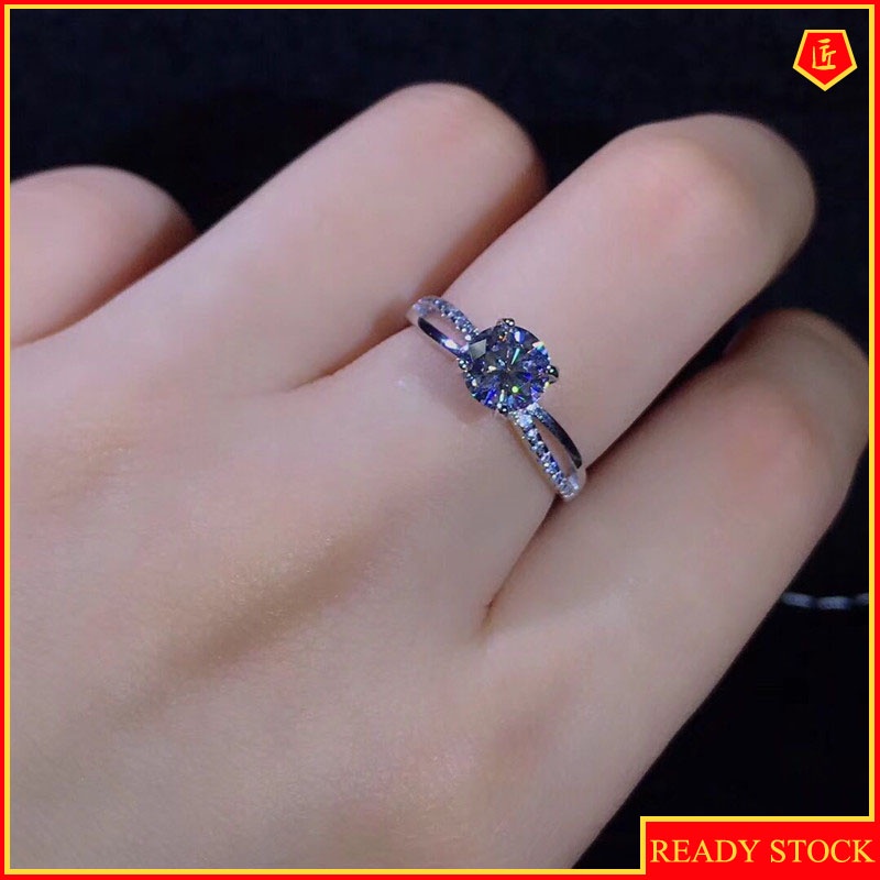 Simple Fashion Personality Cross Ring 2 Karat Diamond Ring