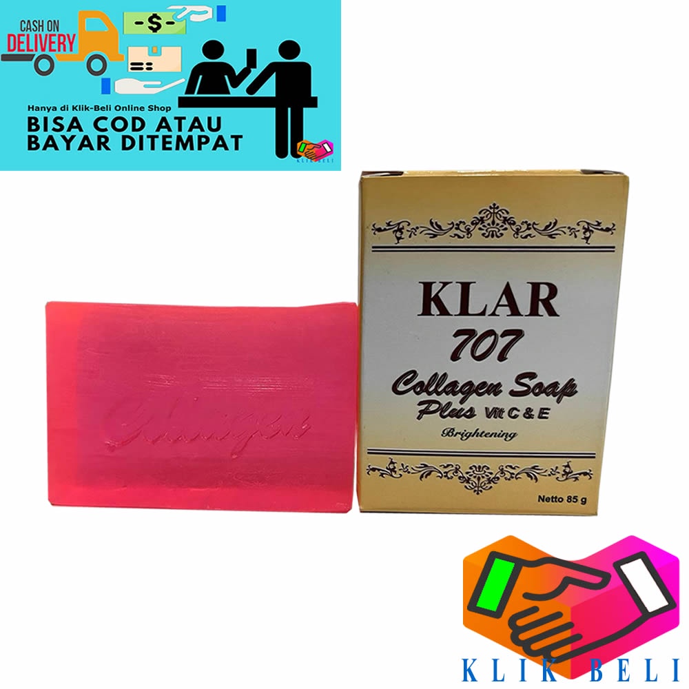 Sabun Collagen KLAR 707 Collagen Soap Original Vit C &amp; E BPOM Sabun Kolagen Muka Glowing Memutihkan Wajah