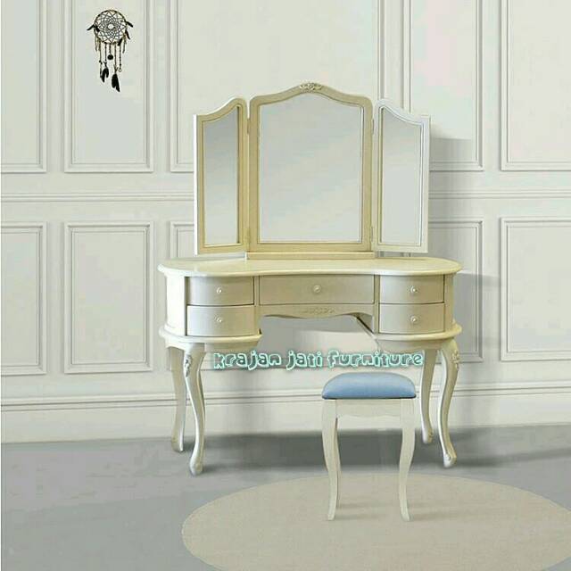 Meja rias kacang minimalis/meja rias duco/meja rias/meja rias lengkung