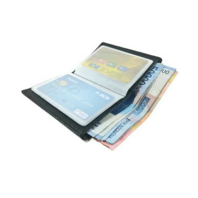 CARD HOLDER DOMPET KARTU BRAUN BUFFEL KULIT ASLI