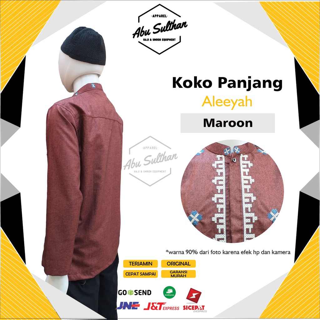 BAJU KOKO BORDIR LENGAN PANJANG / KOKO WARNA / KOKO MOTIF