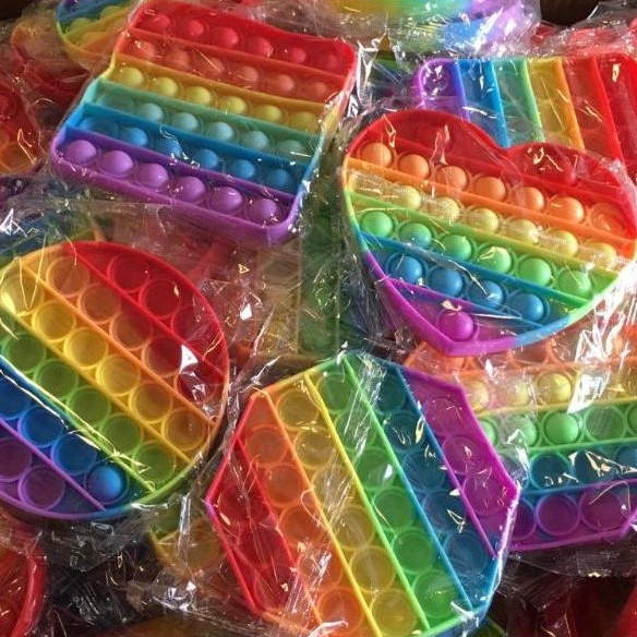 MAINAN POP IT MURAH MAINAN RAINBOW PERMAINAN GEAM ANAK ANAK POPIT PUSH ITS MAINAN MULTICOLLOR-8