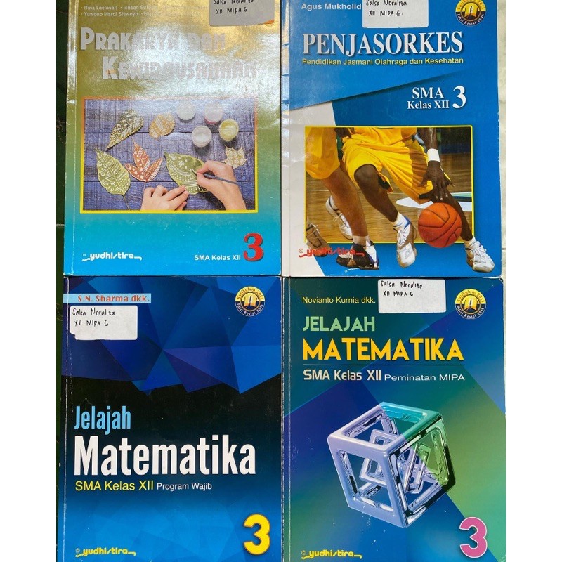 BUKU PELAJARAN SMA KELAS 12 KURIKULUM 2013 MATEMATIKA PENJASORKES PKWU MIPA IPS