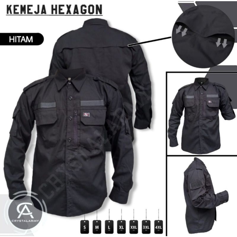 kemeja tactical terbaru hexagon / kemeja tactical outdoor /  kemeja lapangan