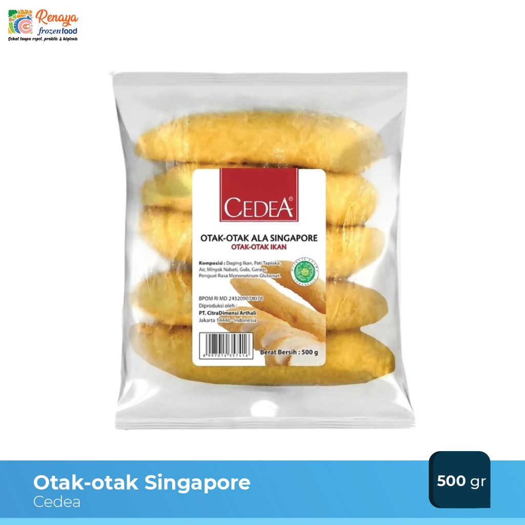 

Cedea Otak Otak Singapore Frozen Food Makanan Instan Halal BPOM 500 Gram - Renaya.Frozen