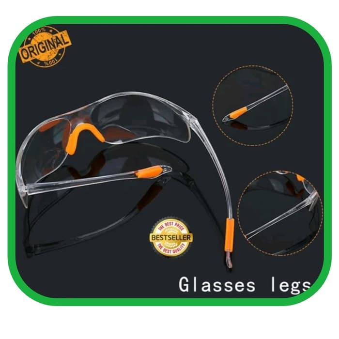 Kacamata Safety Glasses Fashion Bening Clear Tanpa Tali Kacamata Clear