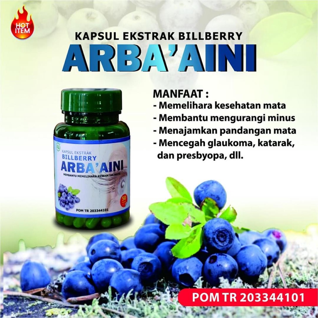 Arba Aini Kapsul Bilberry Isi 50 Kapsul