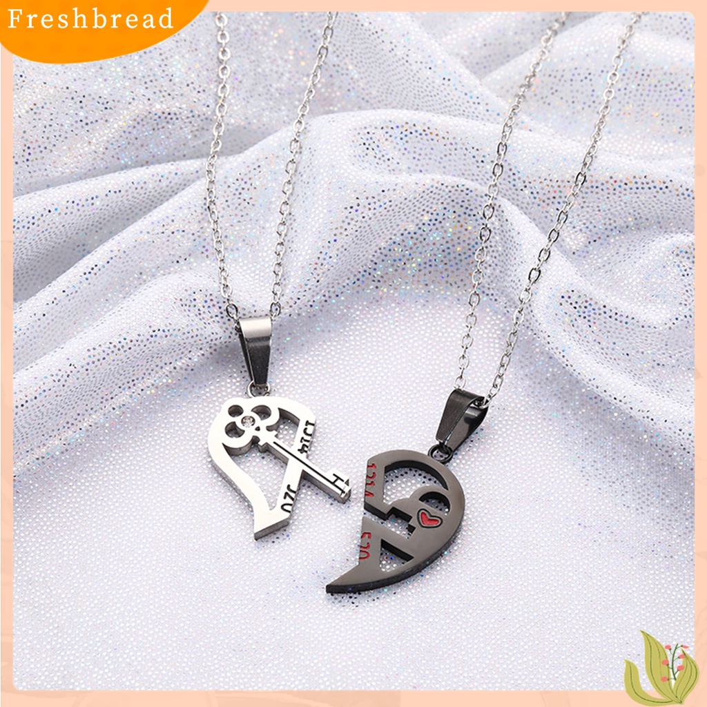 Yyx 2pcs Kalung Rantai Liontin Gembok Hatikunci 1314 520 Untuk Hadiah Valentine Pasangan