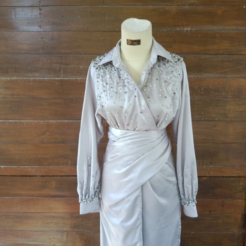 "TERIMA JASA JAHIT" Draperry Dress /dress kondangan/gaun pesta/payet/kebaya lamaran/Jasa jahit onlin