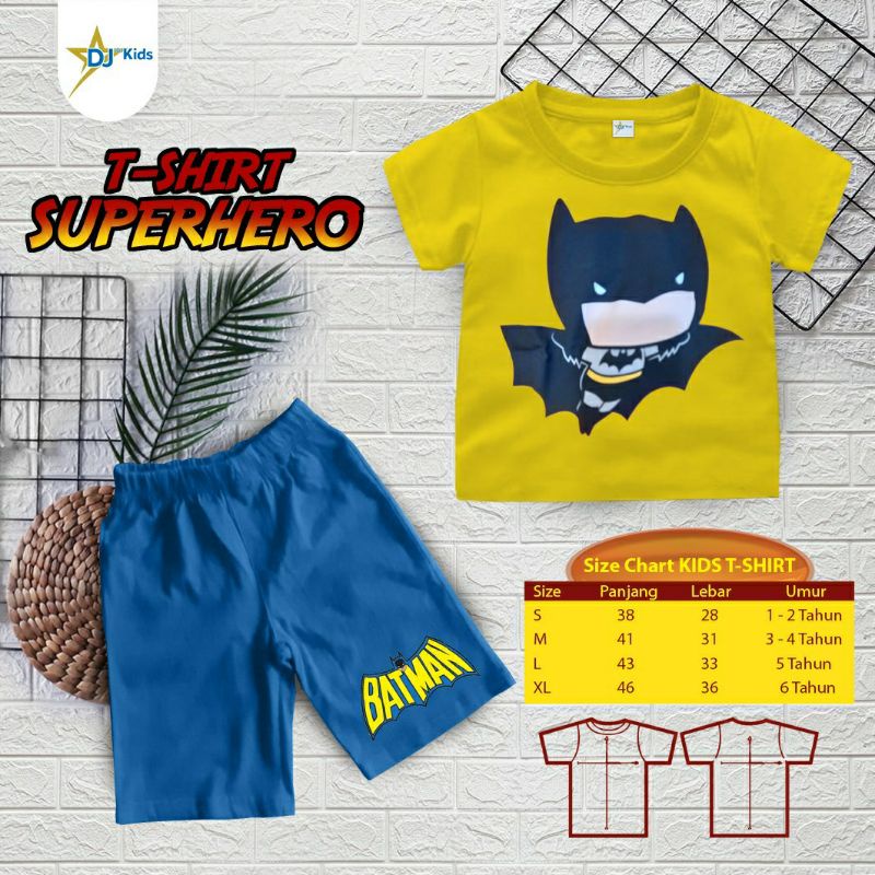 Setelan anak laki-laki superhero/t-shirt superhero