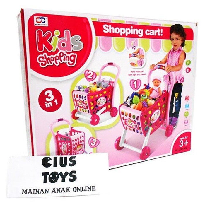 mainan trolley belanja trolly market KIDS SHOPPING 3 in 1 murah