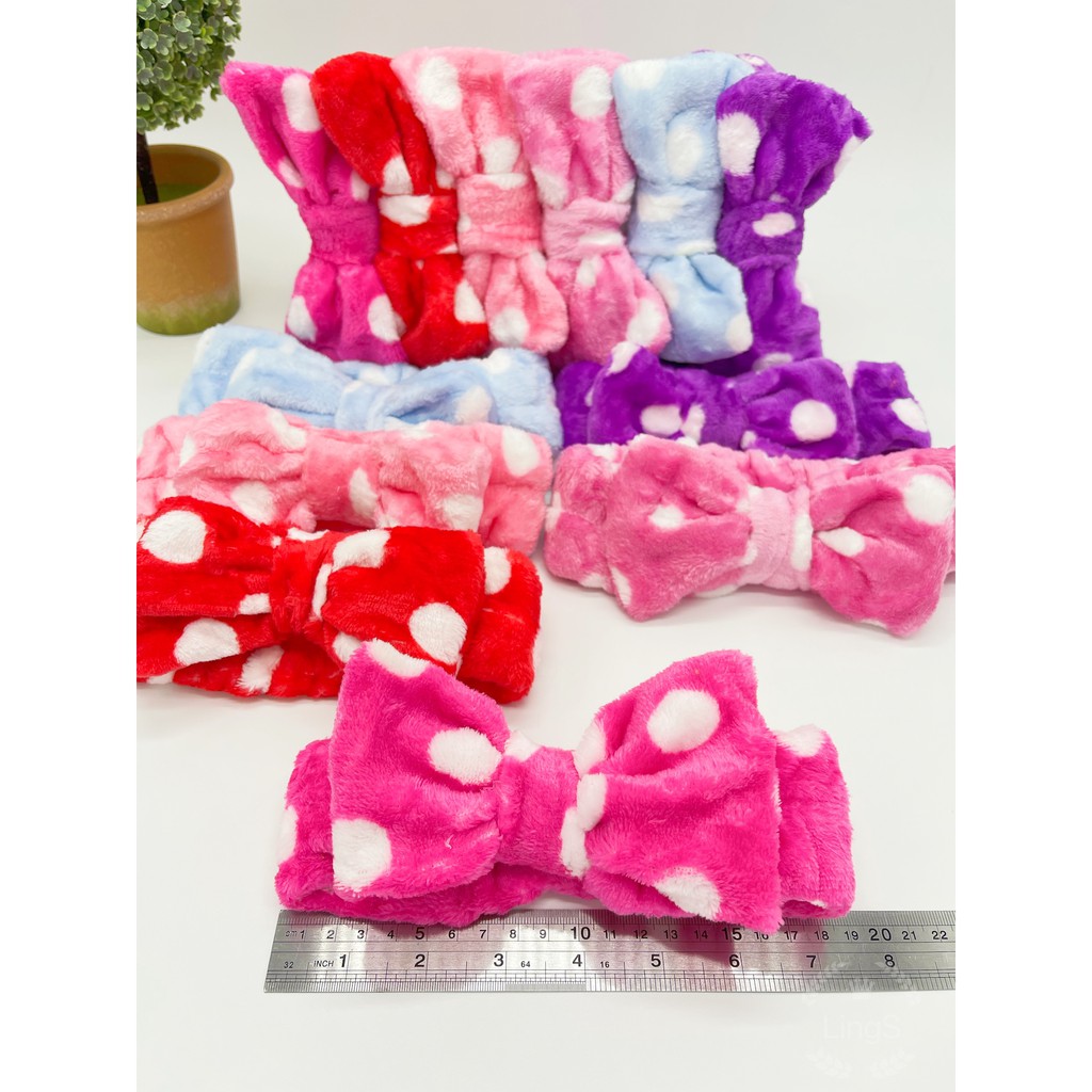 Bandana Bando Rambut Motif Pita Besar Korea / Headband Masker  / Hairband Murah Import