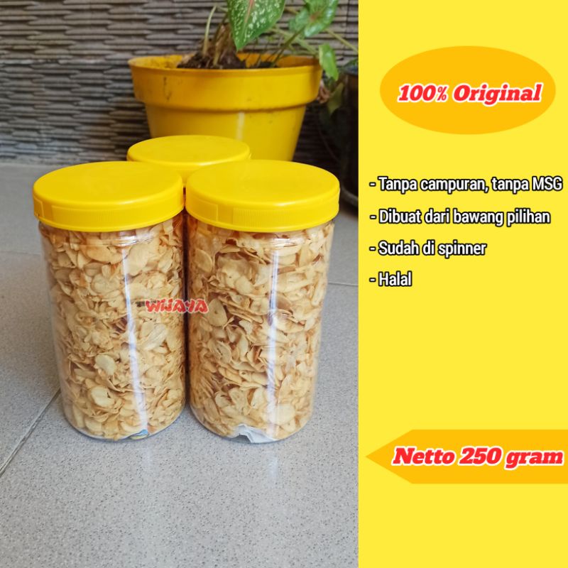 

Bawang putih goreng original 250 gram tanpa campuran dan tanpa bahan pengawet