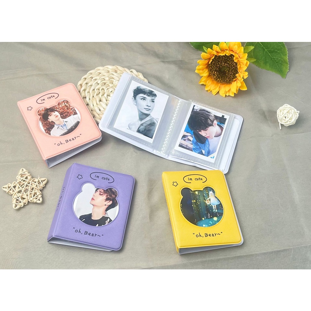 Mini Collect Book 3 Ring Summer Edition / Buku album Foto polaroid Ukuran Tiga Inci Desain Beruang