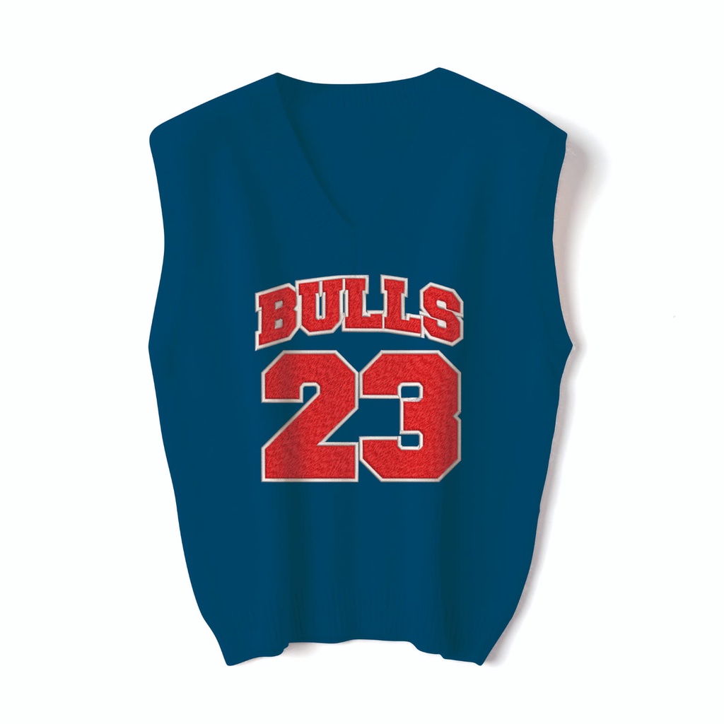 VEST WANITA BULLS 23 /// ROMPI FLEECE TEBAL KEKINIAN TERBARU''