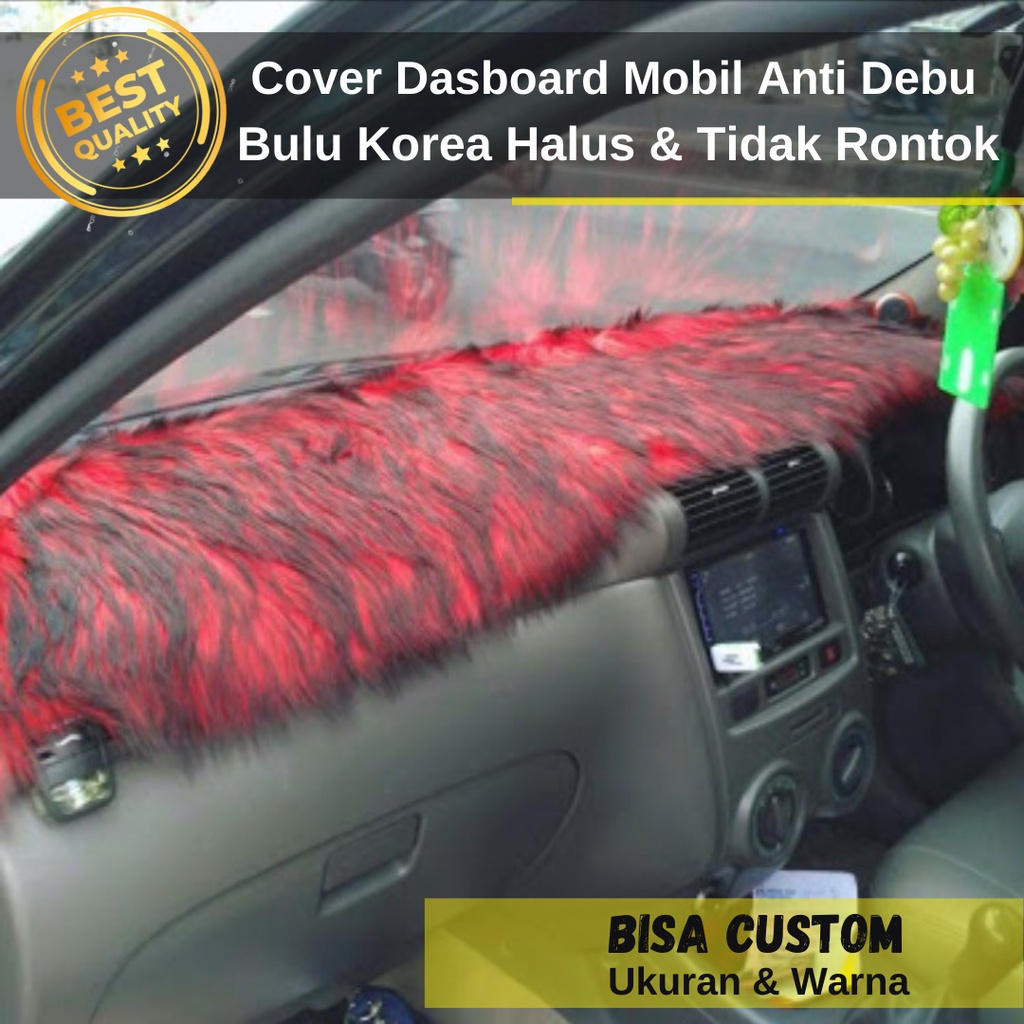 Jual Bulu Bulu Dashboard Panjang Kombinasi Warna Alas Cover Dasbord Murah Impor Korea Lembut