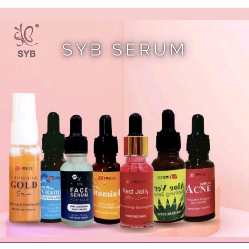 SYB Face Serum Gold || Acne || AloeVera || Vit C || Vit C plus Collagen || Red Jelly || BPOM Serum Wajah