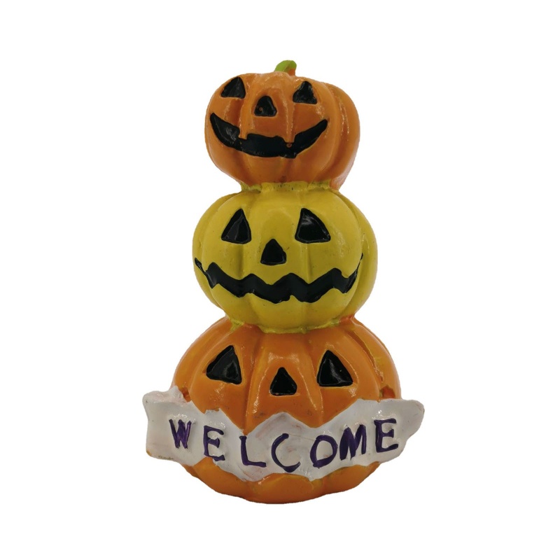 Ornamen Labu Halloween Bahan Resin Untuk Dekorasi Taman