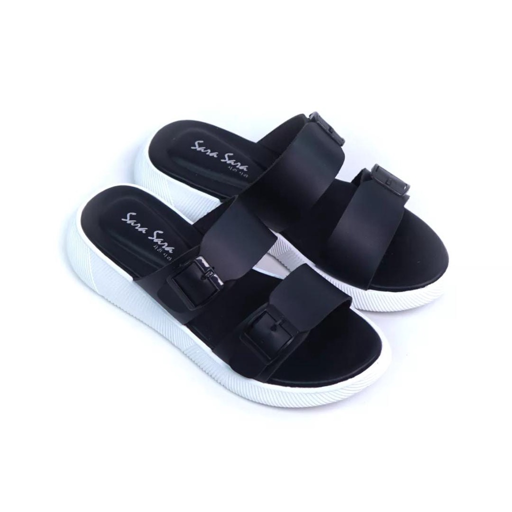 Sandal wanita casual sandal slop kekinian model ban dua sendal cewe casual dan formal