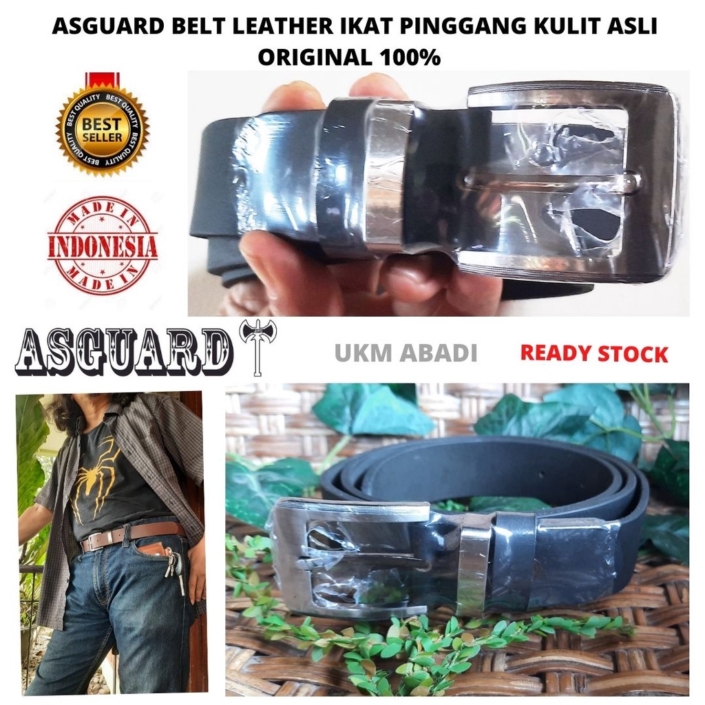 ASGUARD BELT LEATHER SB01 Ikat Pinggang Sabuk Gesper Original Kulit Asli LUX 101116