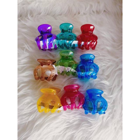 Jepitan Rambut /Jepitan Rambut Jedai Ala Korea / Jedai Rambut 5cm Transparan/ 12 pcs