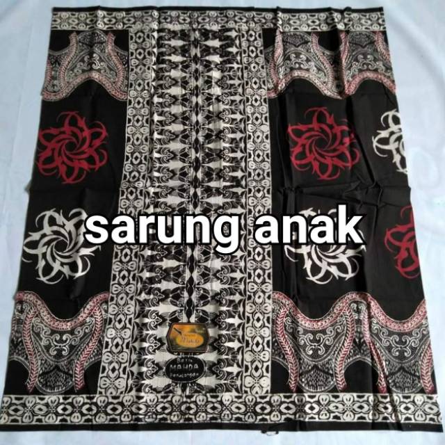 Sarung anak batik mahda pekalongan(cap) kembang merah putih utu mayang x56