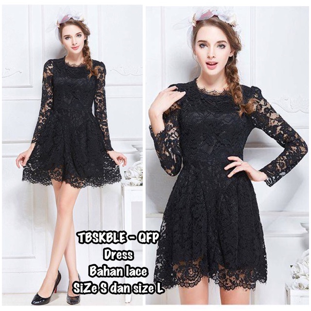 TBSKBLE DRESS HITAM BLACK DRESS PROM DRESS PROMNIGHT DRESS PESTA MURAH
