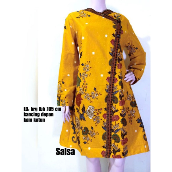 TUNIK BATIK CANTIK TERBARU ATASAN WANITA MODERN BAJU KERJA ELEGAN