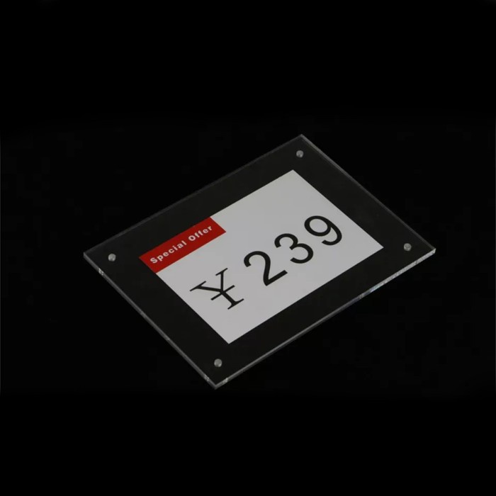 Price Tag Acrylic Magnet 2 sisi 10cmx 7cm / Label Name Tag Akrilik