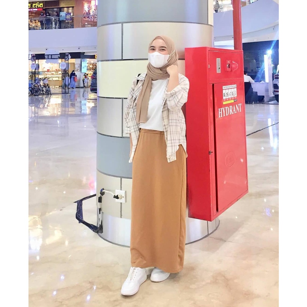 ROK SPAN PANJANG SCUBA / ROK SPAN / ROK PENSIL SCUBA-milo belahan