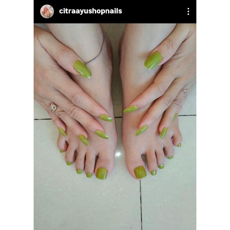 kuku palsu set tangan kaki polos