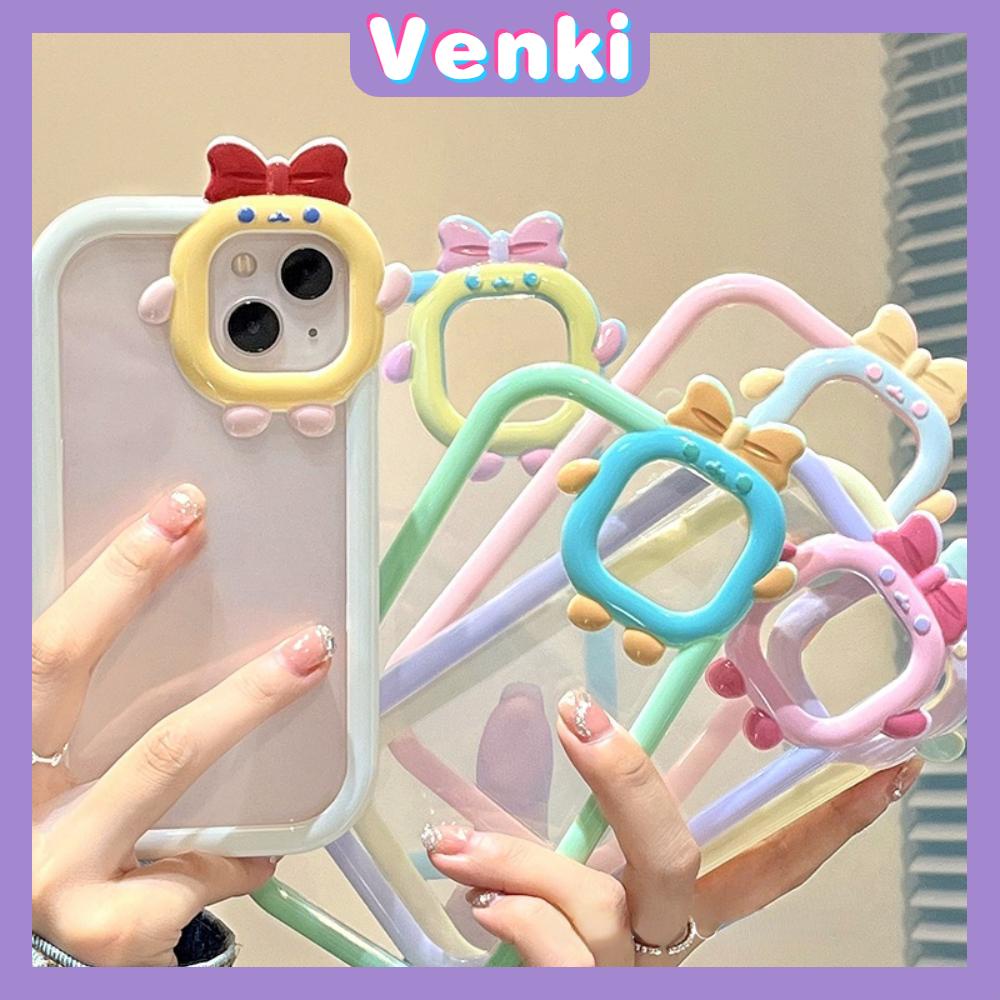 iPhone Case Silicone Soft Case Clear Case Airbag Shockproof Protection Camera Varnish Feel Bow Cute Cartoon Compatible For iPhone 11 Pro Max 13 Pro Max 12 Pro Max 7Plus xr XS Max