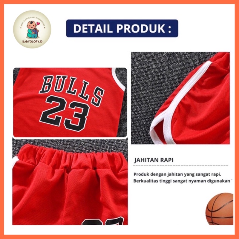 Babyglory.id✨Jersey Premium Anak / Jersey Basket anak / Baju basket Anak &amp; Bayi