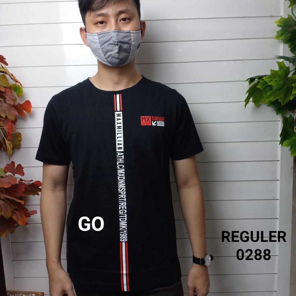 gof MAXMILLIAN KAOS A (Regular) Pakaian Pria Atasan Kaos Oblong Original Lengan Pendek