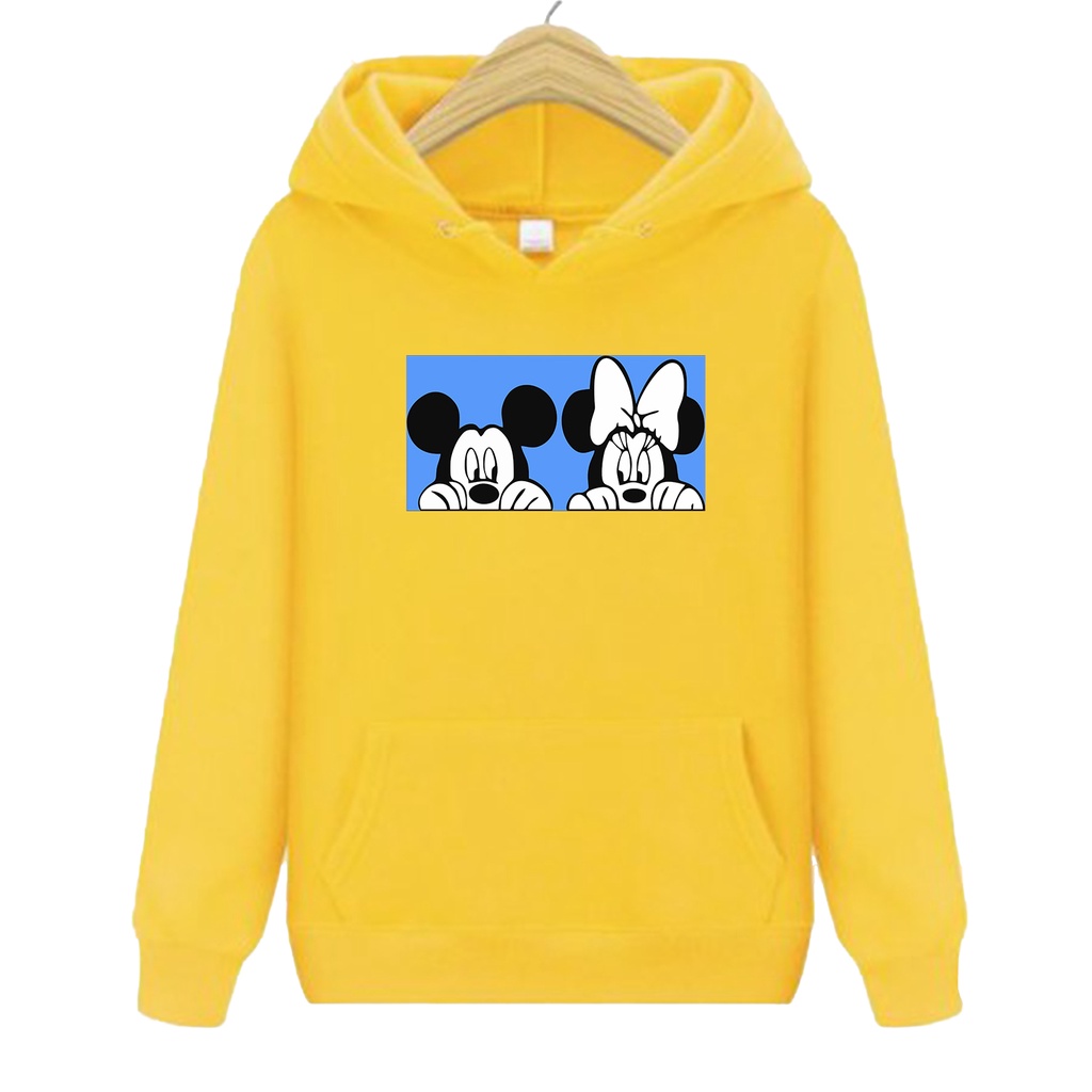 JAKET SWEATER HOODIE ANAK PEREMPUAN MICKEY MOUSE USIA 3-14 TAHUN
