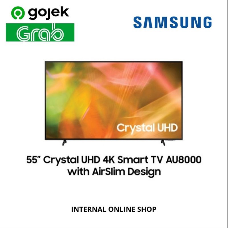 Samsung 55&quot; Crystal UHD 4K Smart TV AU8000 Garansi Resmi